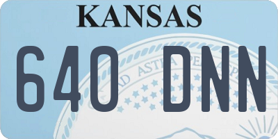 KS license plate 640DNN