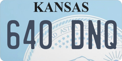 KS license plate 640DNQ