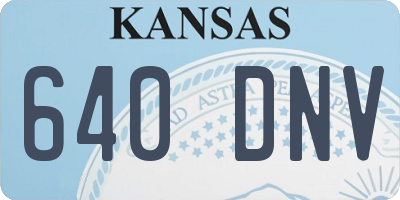KS license plate 640DNV