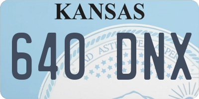 KS license plate 640DNX