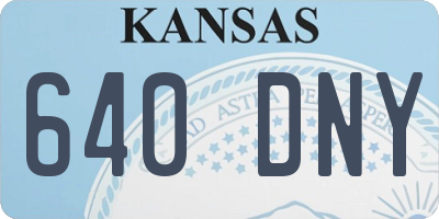KS license plate 640DNY