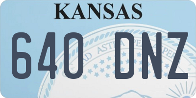 KS license plate 640DNZ