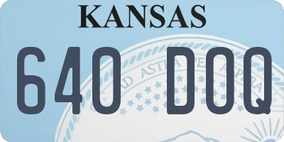 KS license plate 640DOQ