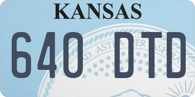 KS license plate 640DTD