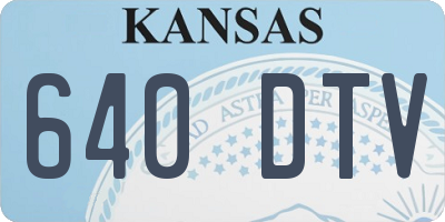 KS license plate 640DTV