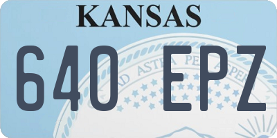 KS license plate 640EPZ