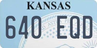 KS license plate 640EQD