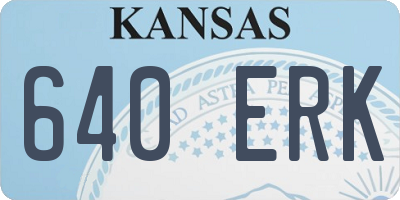 KS license plate 640ERK