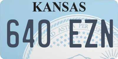 KS license plate 640EZN