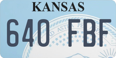 KS license plate 640FBF