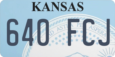 KS license plate 640FCJ