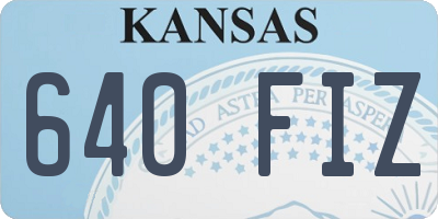 KS license plate 640FIZ