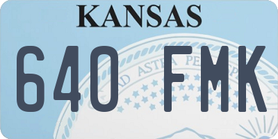 KS license plate 640FMK