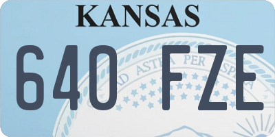KS license plate 640FZE
