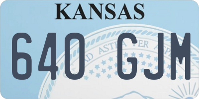 KS license plate 640GJM