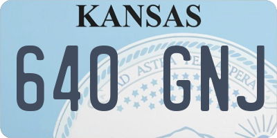 KS license plate 640GNJ