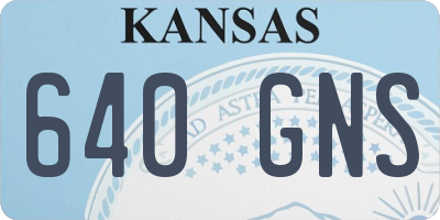 KS license plate 640GNS