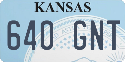 KS license plate 640GNT