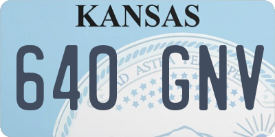 KS license plate 640GNV