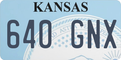 KS license plate 640GNX