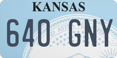 KS license plate 640GNY