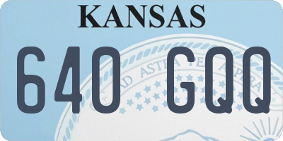KS license plate 640GQQ