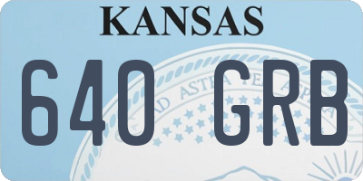 KS license plate 640GRB