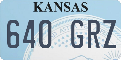 KS license plate 640GRZ