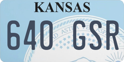 KS license plate 640GSR