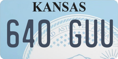 KS license plate 640GUU
