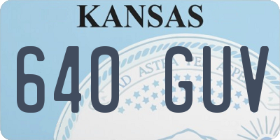 KS license plate 640GUV