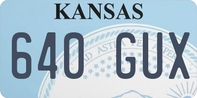 KS license plate 640GUX