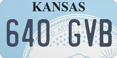 KS license plate 640GVB