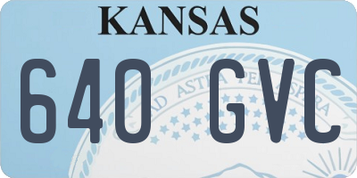 KS license plate 640GVC