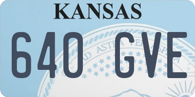 KS license plate 640GVE