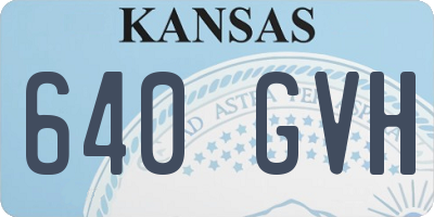 KS license plate 640GVH