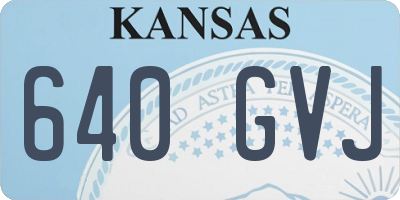 KS license plate 640GVJ
