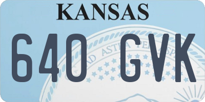 KS license plate 640GVK