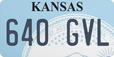 KS license plate 640GVL