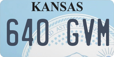 KS license plate 640GVM