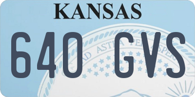 KS license plate 640GVS
