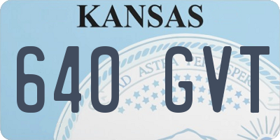KS license plate 640GVT