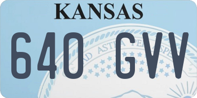 KS license plate 640GVV