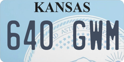 KS license plate 640GWM