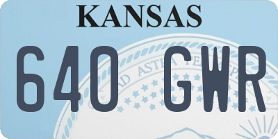 KS license plate 640GWR