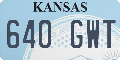 KS license plate 640GWT
