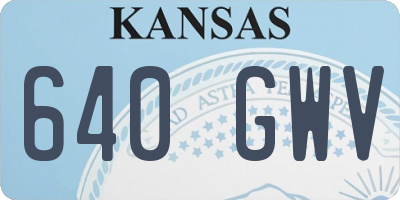 KS license plate 640GWV