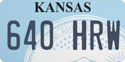 KS license plate 640HRW