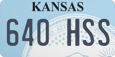 KS license plate 640HSS