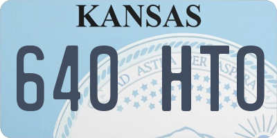 KS license plate 640HTO